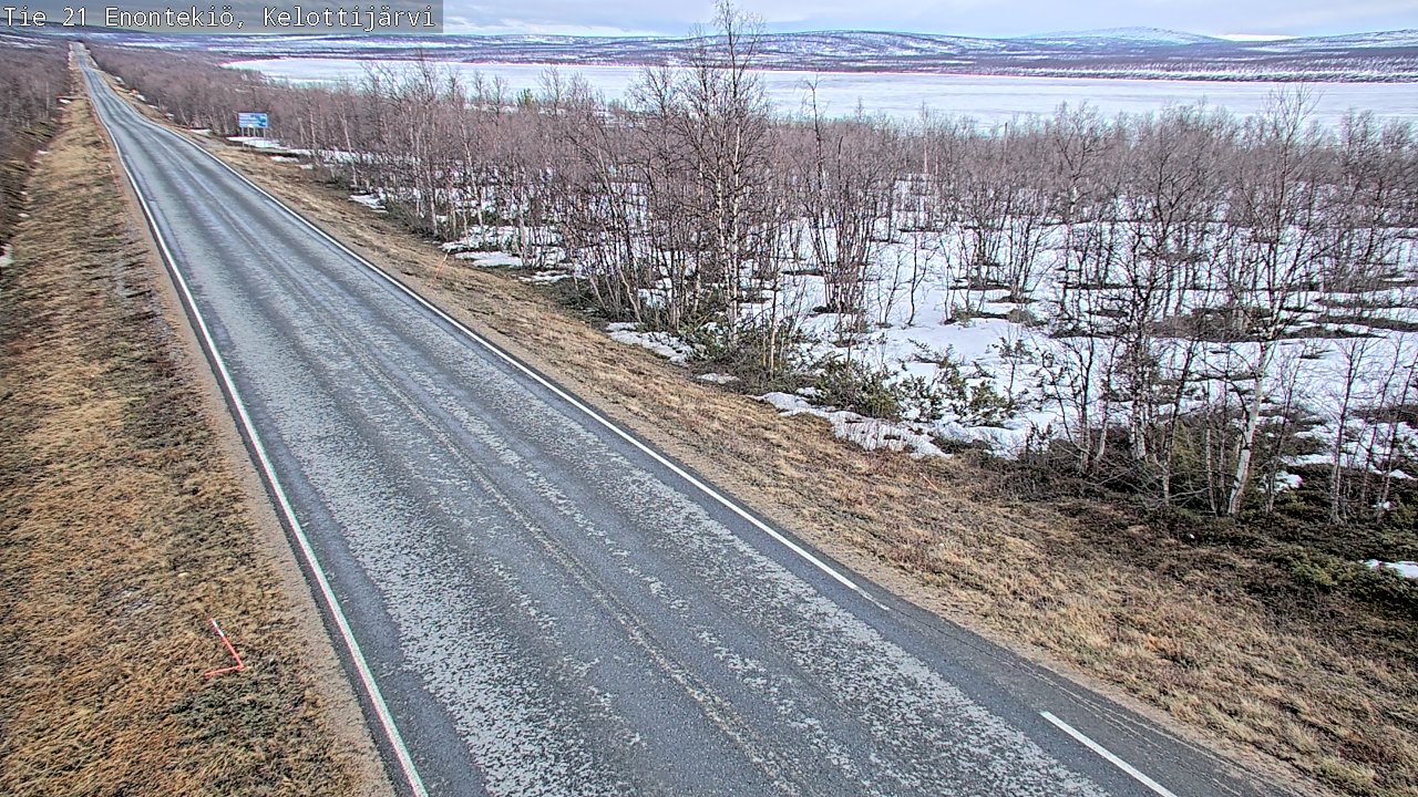 Weather Camera Image Väg 21 Enontekiö, Kelottijärvi, Enontekiö, Lappi