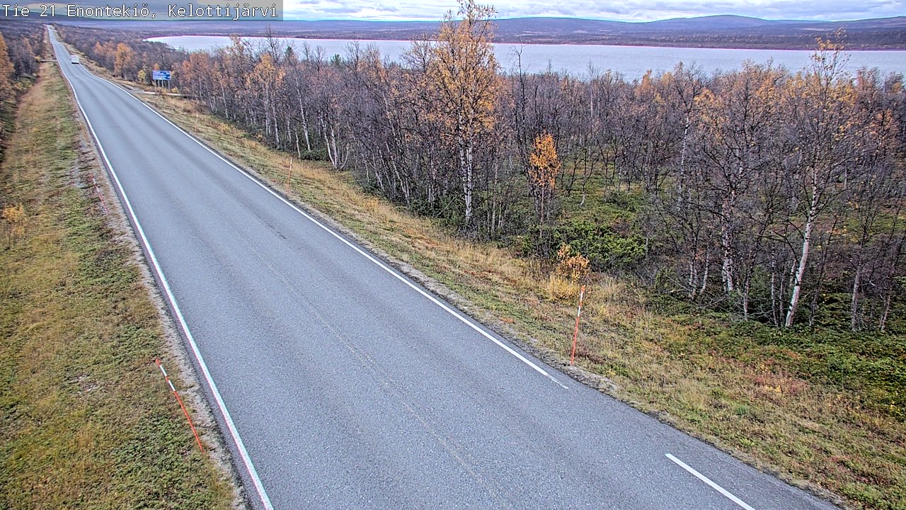Weather Camera Image Väg 21 Enontekiö, Kelottijärvi, Enontekiö, Lappi