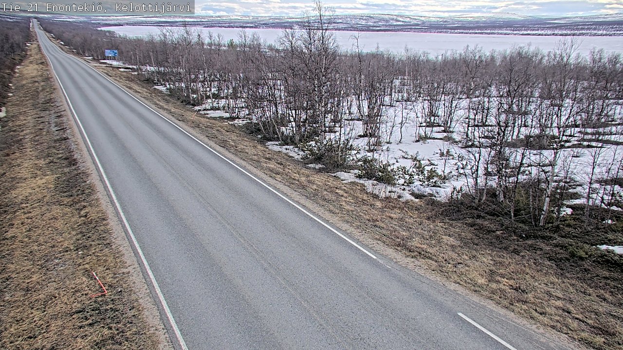 Weather Camera Image Väg 21 Enontekiö, Kelottijärvi, Enontekiö, Lappi