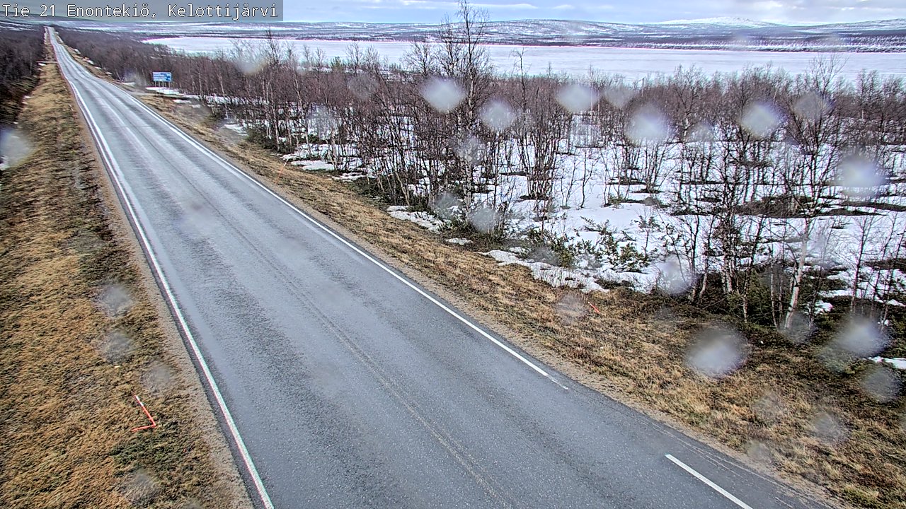 Weather Camera Image Väg 21 Enontekiö, Kelottijärvi, Enontekiö, Lappi