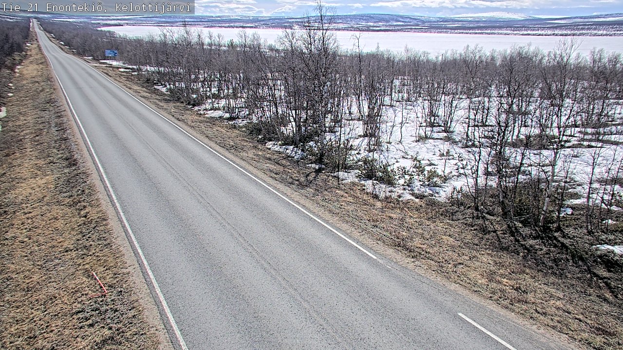 Weather Camera Image Väg 21 Enontekiö, Kelottijärvi, Enontekiö, Lappi