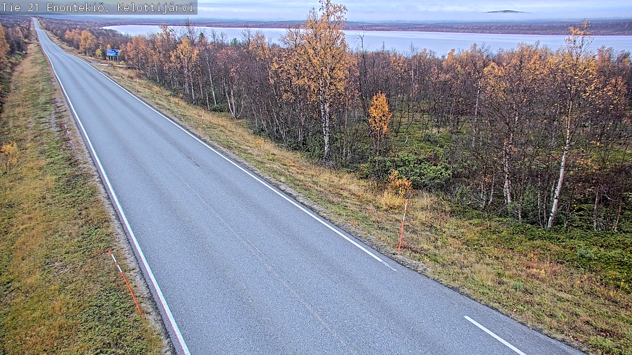 Weather Camera Image Väg 21 Enontekiö, Kelottijärvi, Enontekiö, Lappi