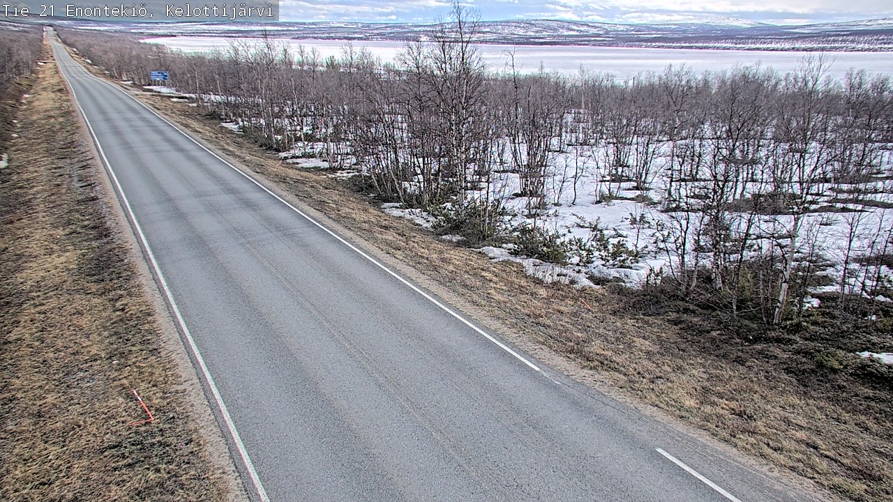 Weather Camera Image Väg 21 Enontekiö, Kelottijärvi, Enontekiö, Lappi