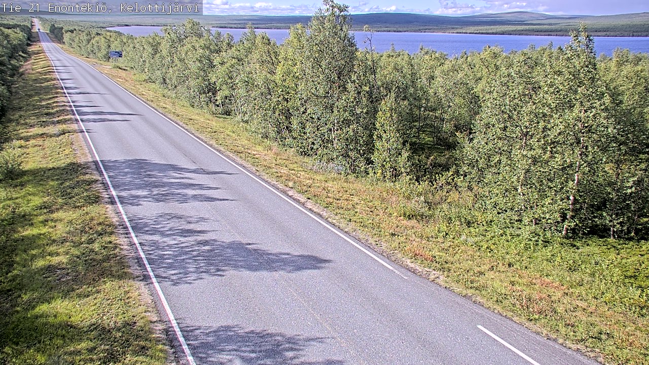 Weather Camera Image Road 21 Enontekiö, Kelottijärvi, Enontekiö, Lappi