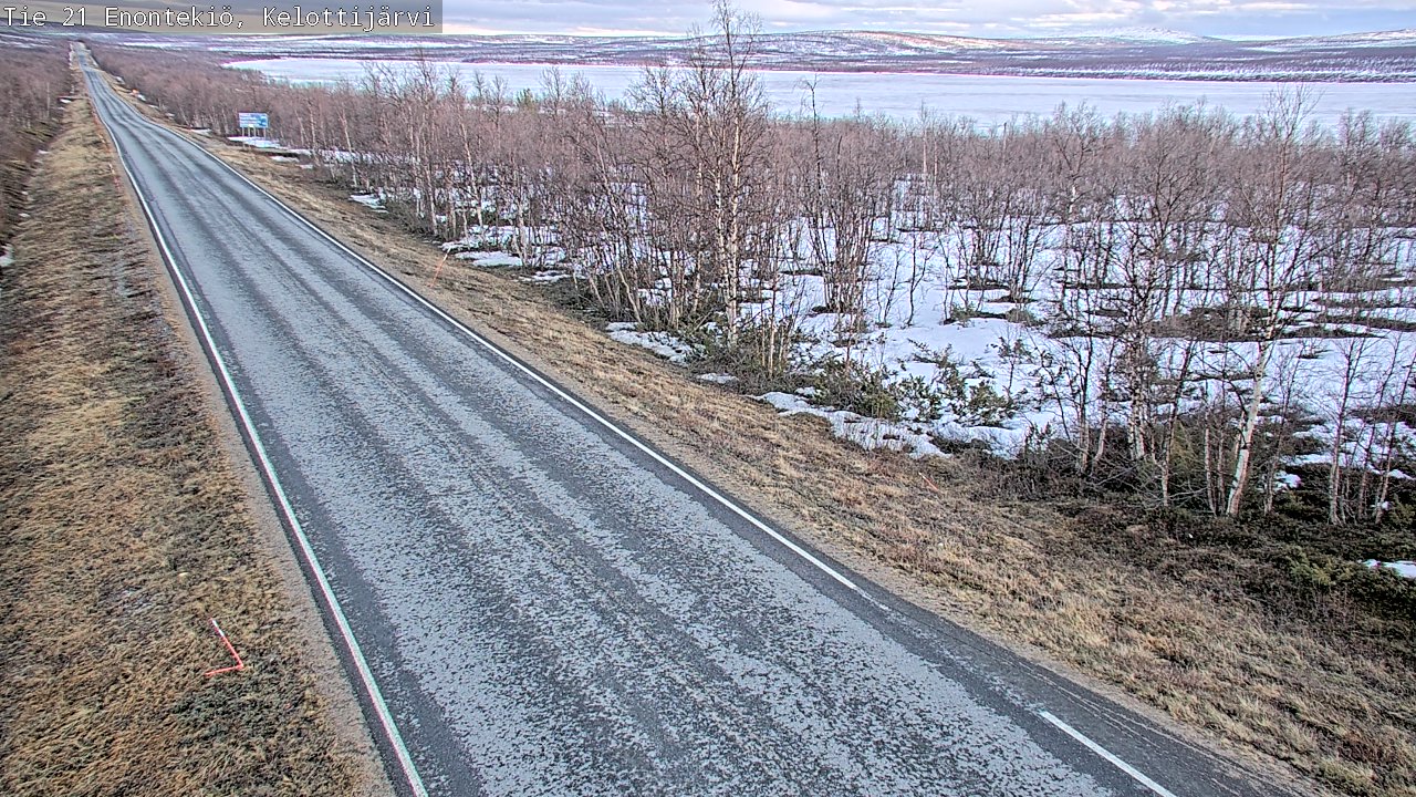 Weather Camera Image Väg 21 Enontekiö, Kelottijärvi, Enontekiö, Lappi