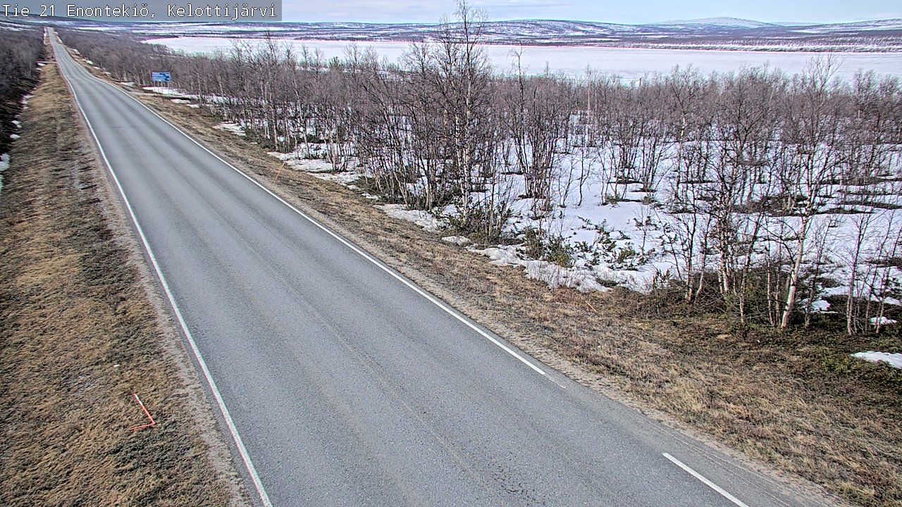 Weather Camera Image Väg 21 Enontekiö, Kelottijärvi, Enontekiö, Lappi
