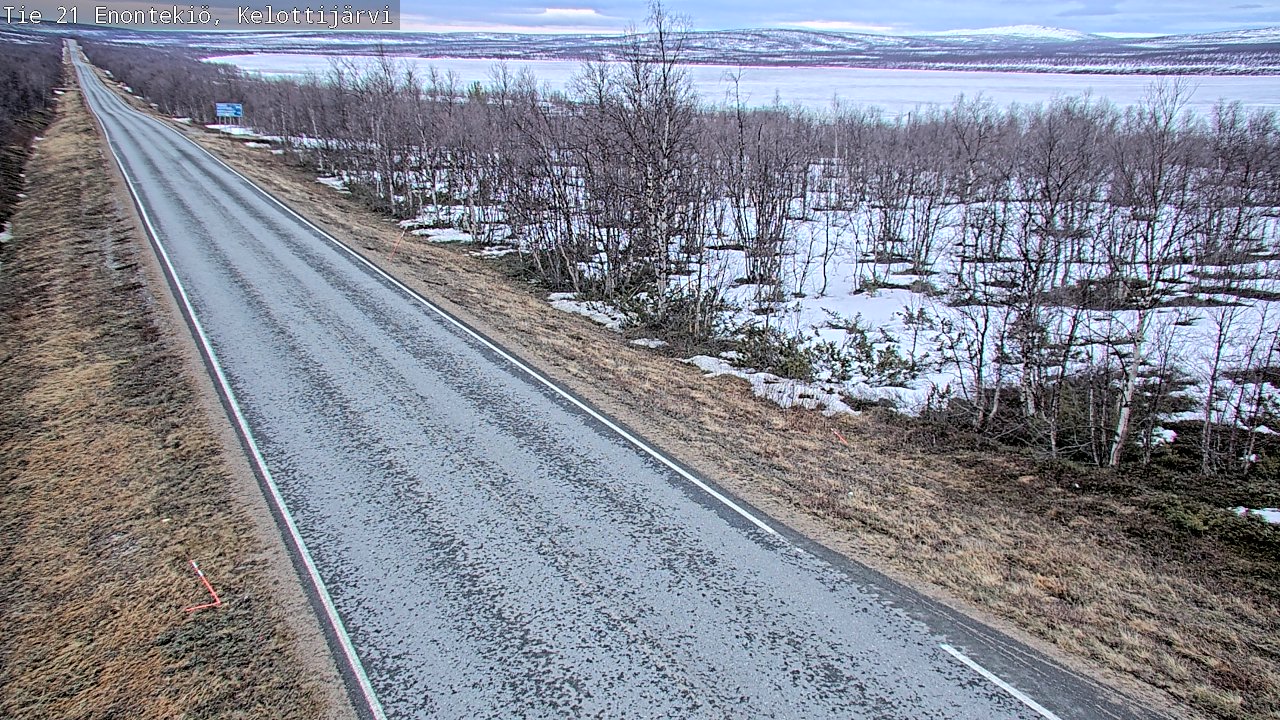 Weather Camera Image Väg 21 Enontekiö, Kelottijärvi, Enontekiö, Lappi