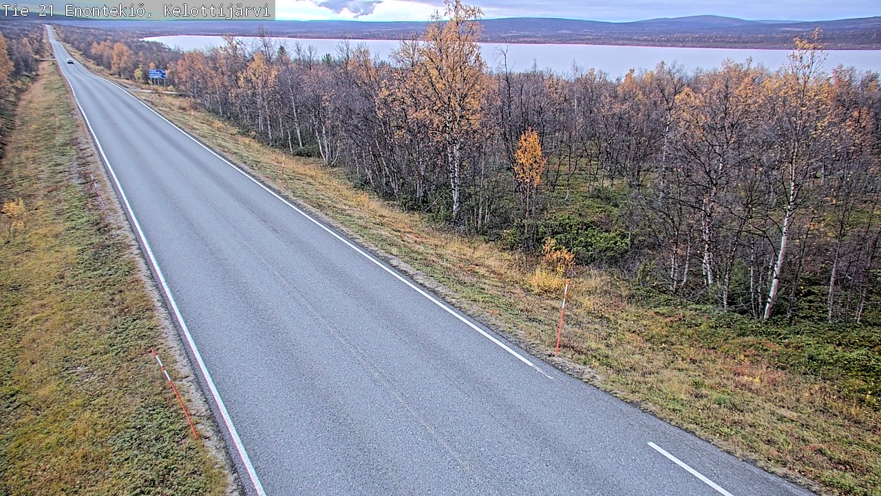 Weather Camera Image Väg 21 Enontekiö, Kelottijärvi, Enontekiö, Lappi