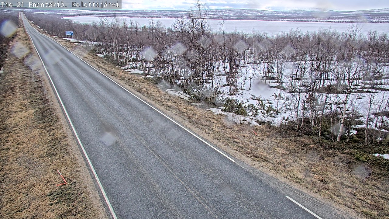 Weather Camera Image Väg 21 Enontekiö, Kelottijärvi, Enontekiö, Lappi