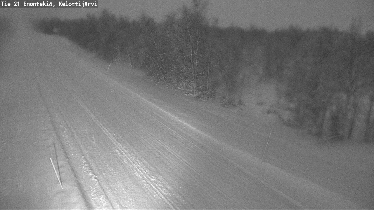 Weather Camera Image Väg 21 Enontekiö, Kelottijärvi, Enontekiö, Lappi