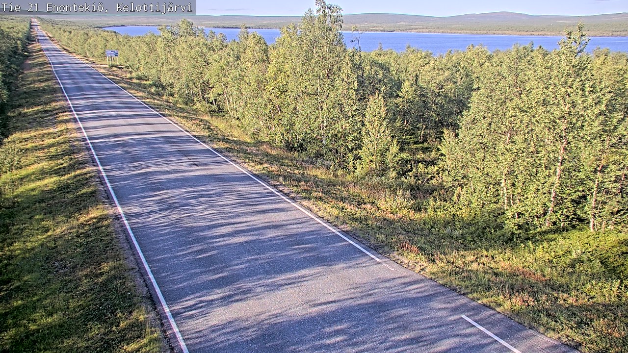 Weather Camera Image Road 21 Enontekiö, Kelottijärvi, Enontekiö, Lappi