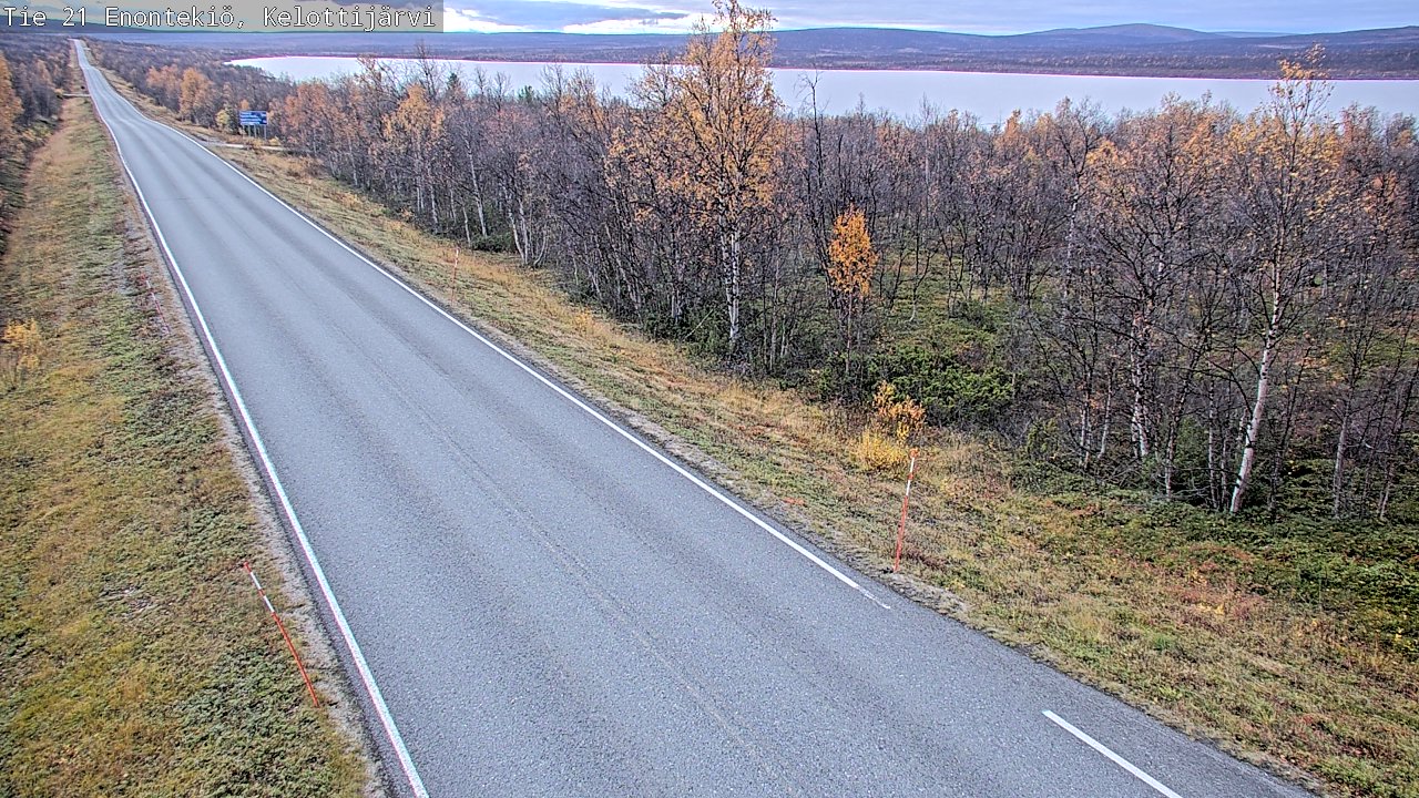 Weather Camera Image Väg 21 Enontekiö, Kelottijärvi, Enontekiö, Lappi