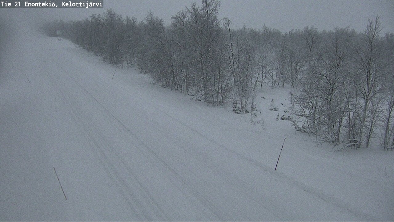 Weather Camera Image Väg 21 Enontekiö, Kelottijärvi, Enontekiö, Lappi