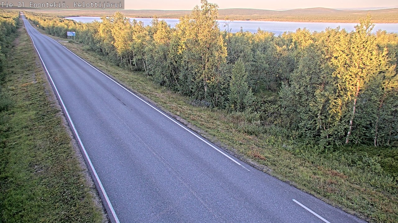 Weather Camera Image Road 21 Enontekiö, Kelottijärvi, Enontekiö, Lappi