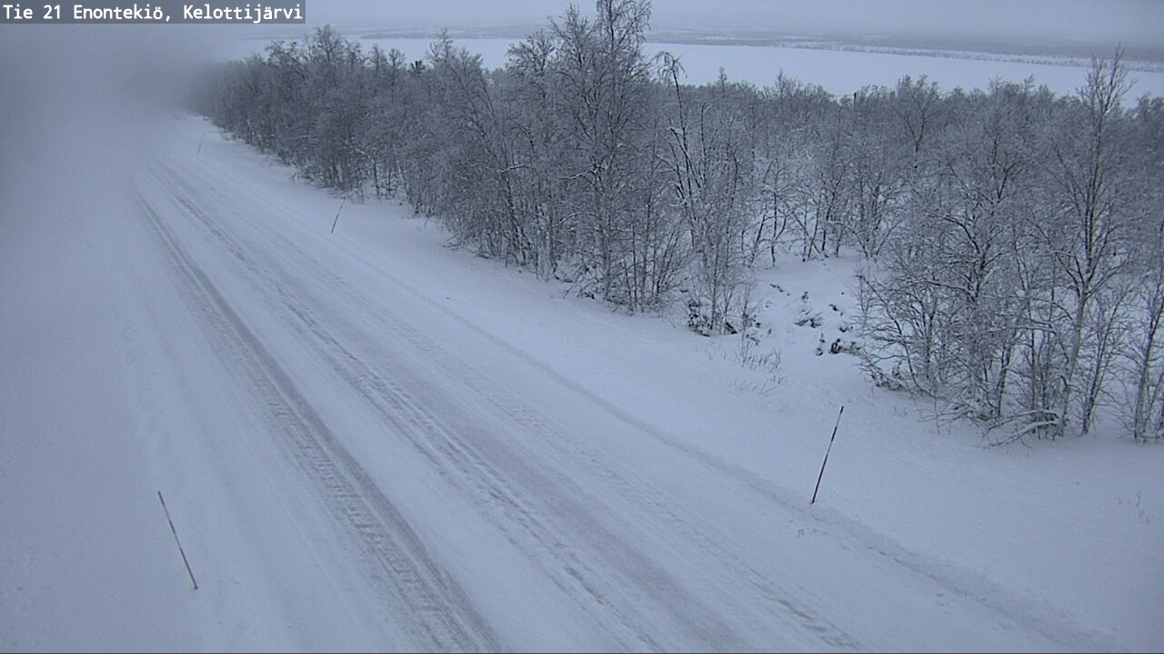Weather Camera Image Väg 21 Enontekiö, Kelottijärvi, Enontekiö, Lappi
