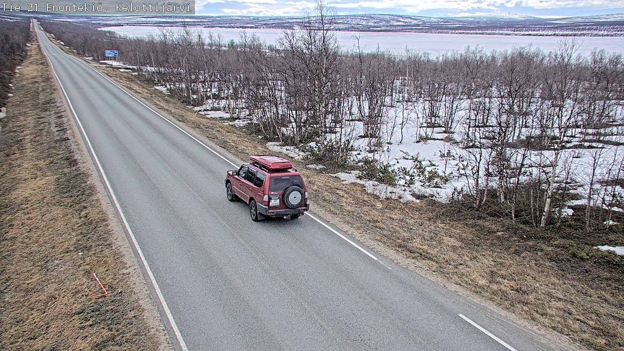 Weather Camera Image Väg 21 Enontekiö, Kelottijärvi, Enontekiö, Lappi
