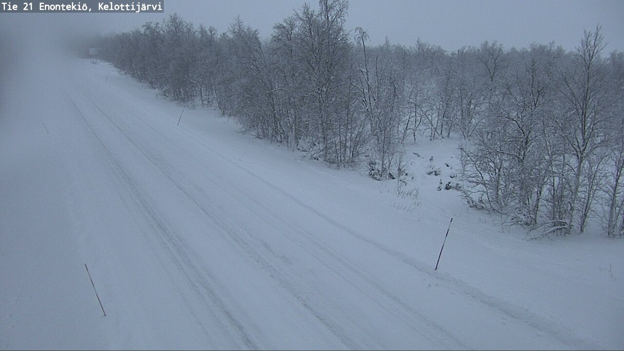 Weather Camera Image Väg 21 Enontekiö, Kelottijärvi, Enontekiö, Lappi