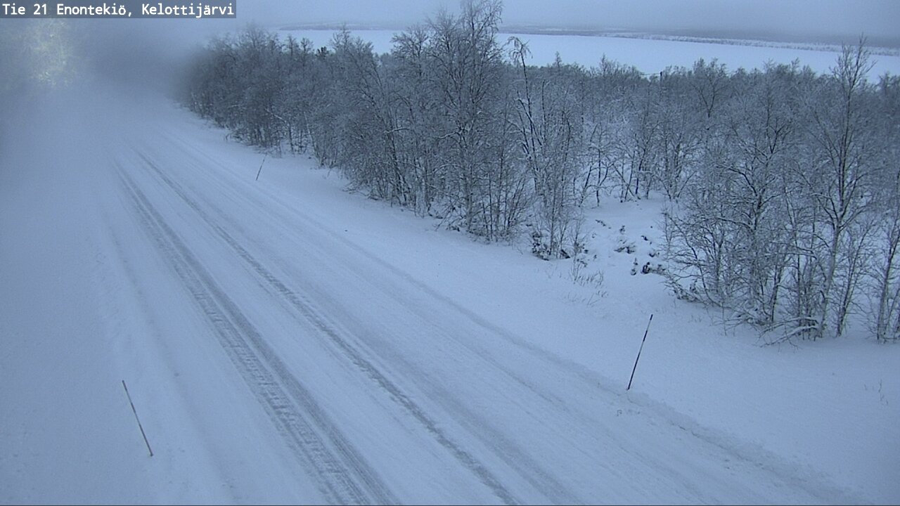 Weather Camera Image Väg 21 Enontekiö, Kelottijärvi, Enontekiö, Lappi