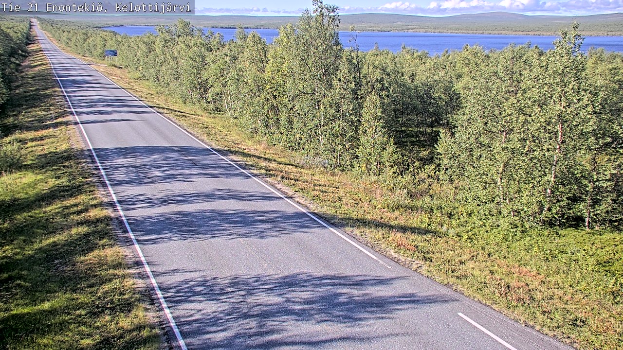 Weather Camera Image Road 21 Enontekiö, Kelottijärvi, Enontekiö, Lappi