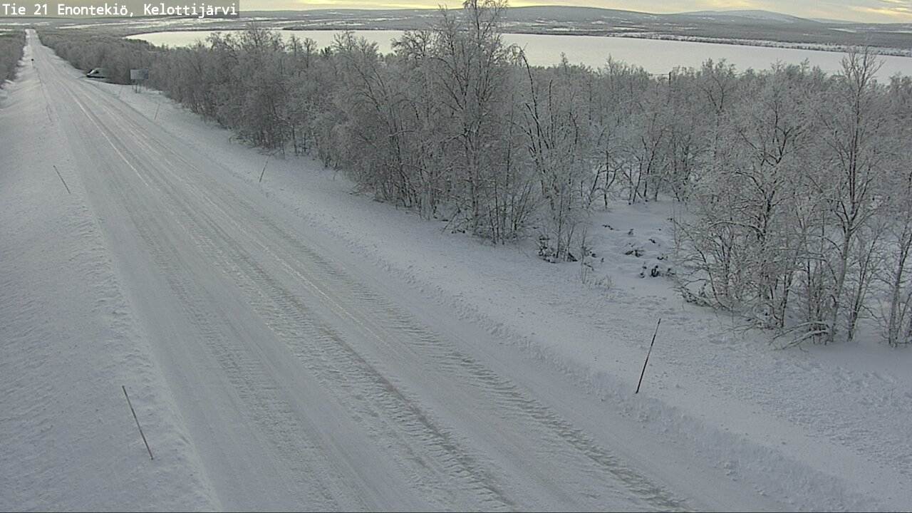 Weather Camera Image Väg 21 Enontekiö, Kelottijärvi, Enontekiö, Lappi