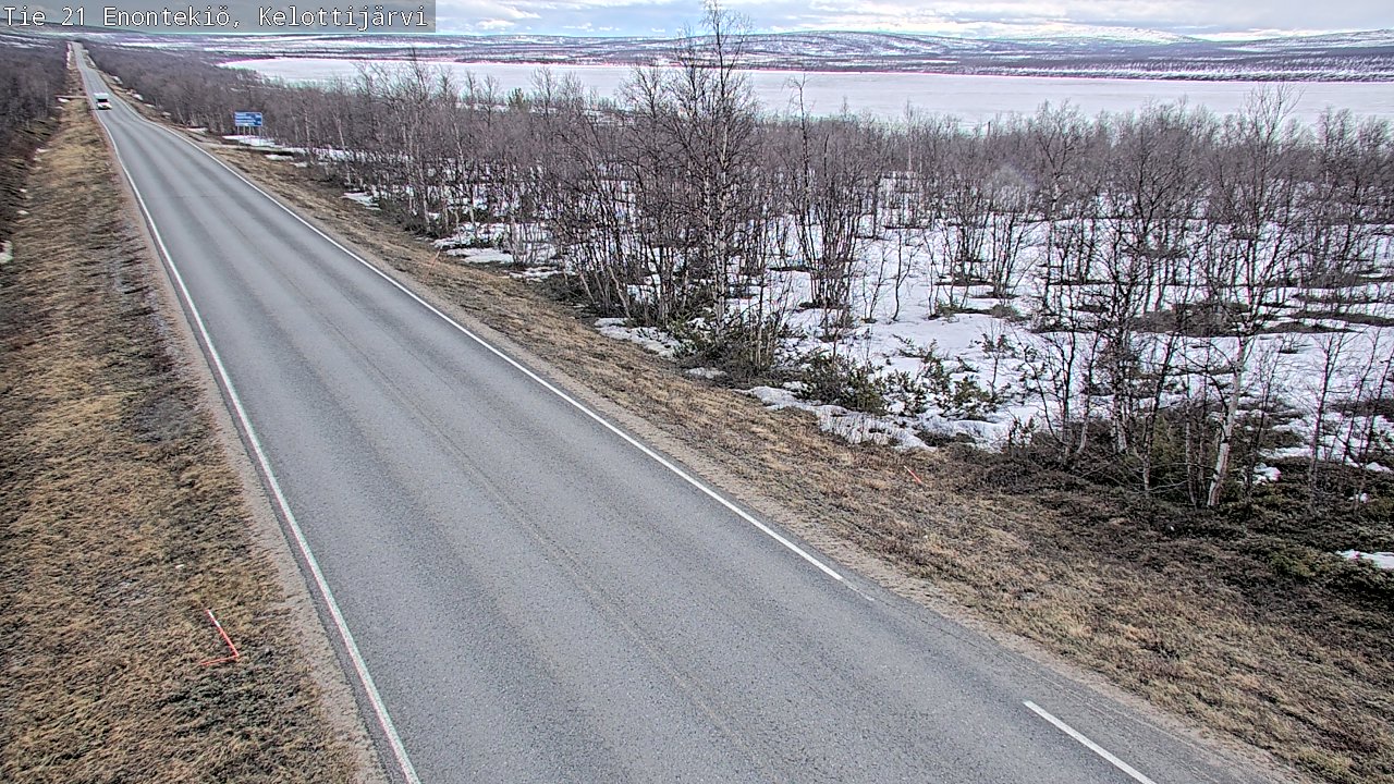 Weather Camera Image Väg 21 Enontekiö, Kelottijärvi, Enontekiö, Lappi