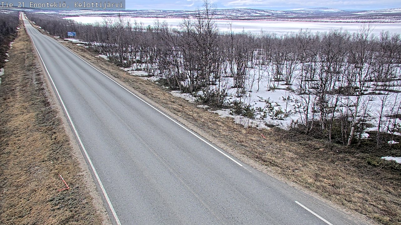 Weather Camera Image Väg 21 Enontekiö, Kelottijärvi, Enontekiö, Lappi
