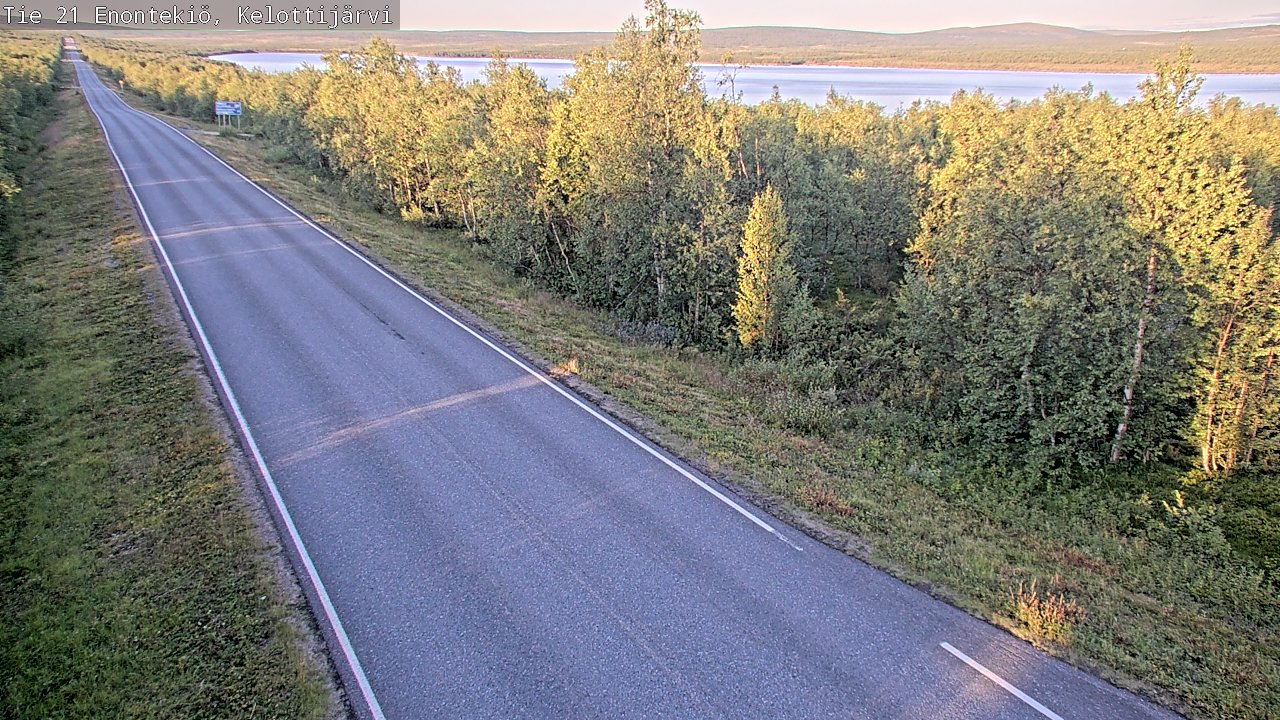 Weather Camera Image Road 21 Enontekiö, Kelottijärvi, Enontekiö, Lappi