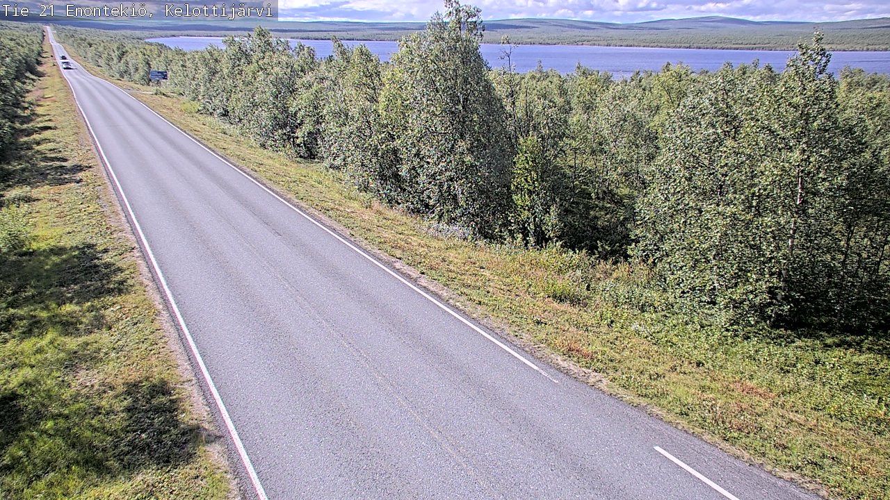 Weather Camera Image Road 21 Enontekiö, Kelottijärvi, Enontekiö, Lappi