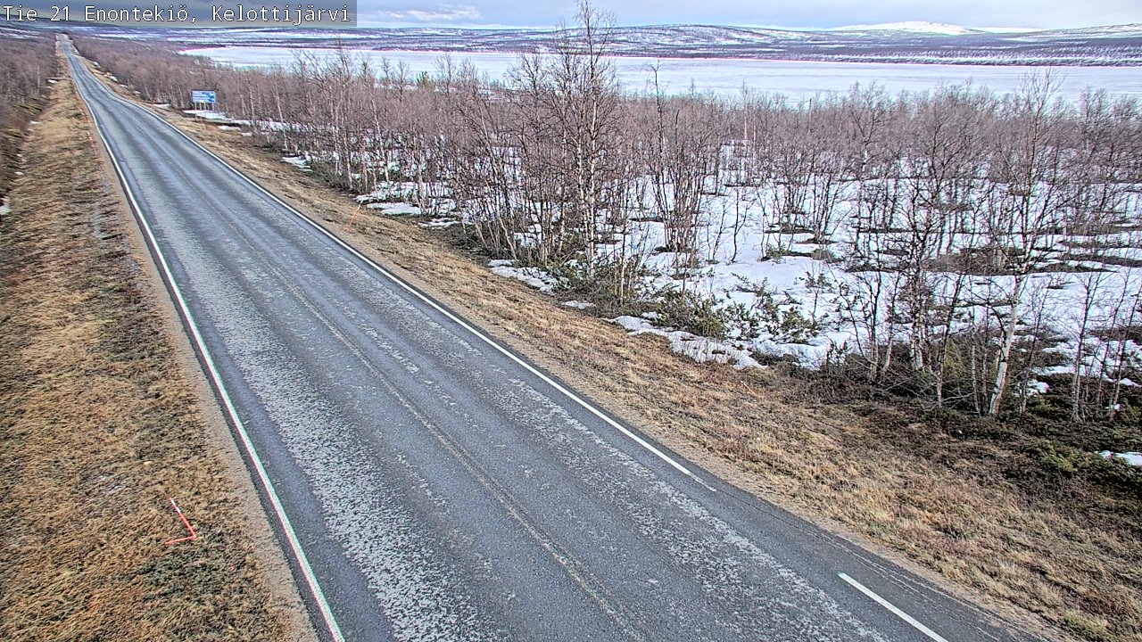 Weather Camera Image Väg 21 Enontekiö, Kelottijärvi, Enontekiö, Lappi