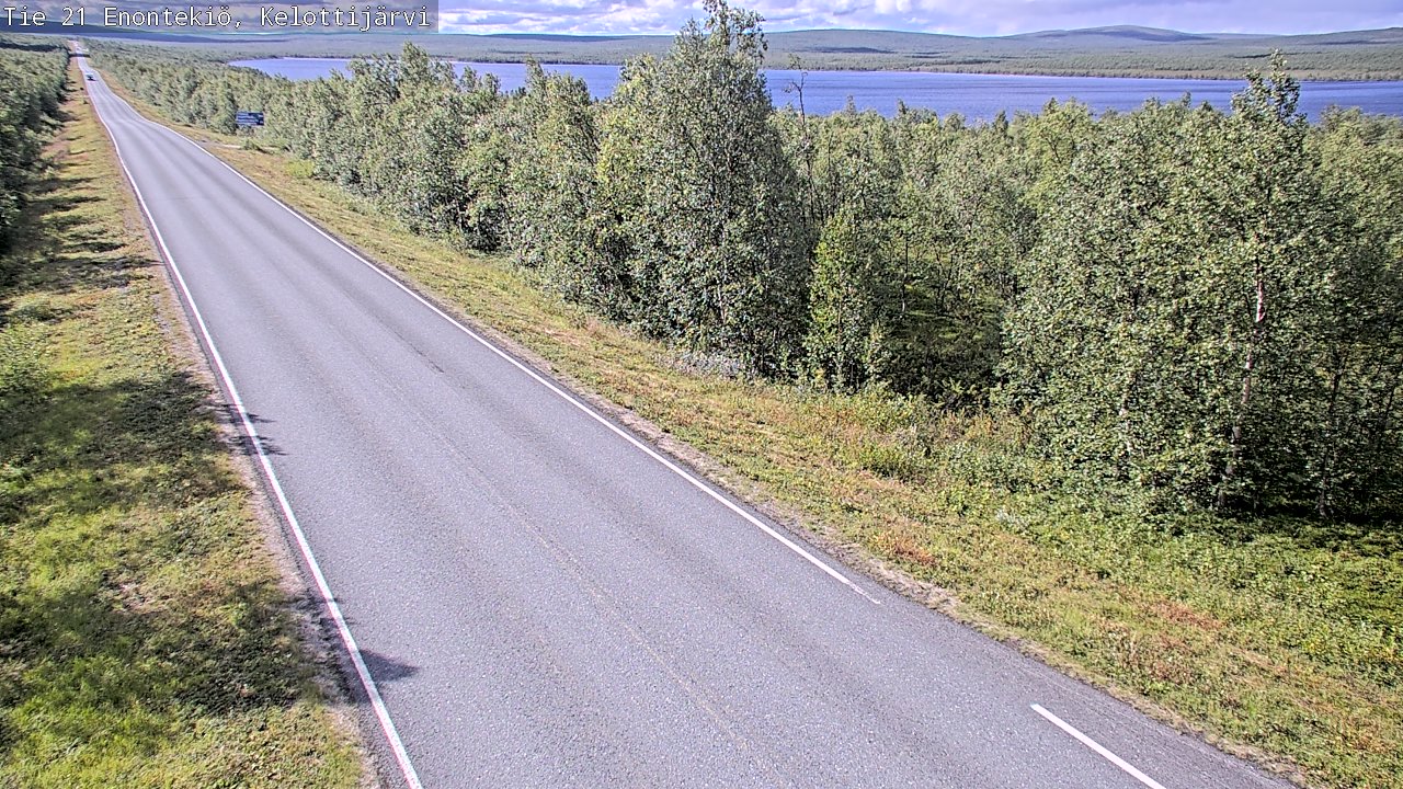 Weather Camera Image Road 21 Enontekiö, Kelottijärvi, Enontekiö, Lappi