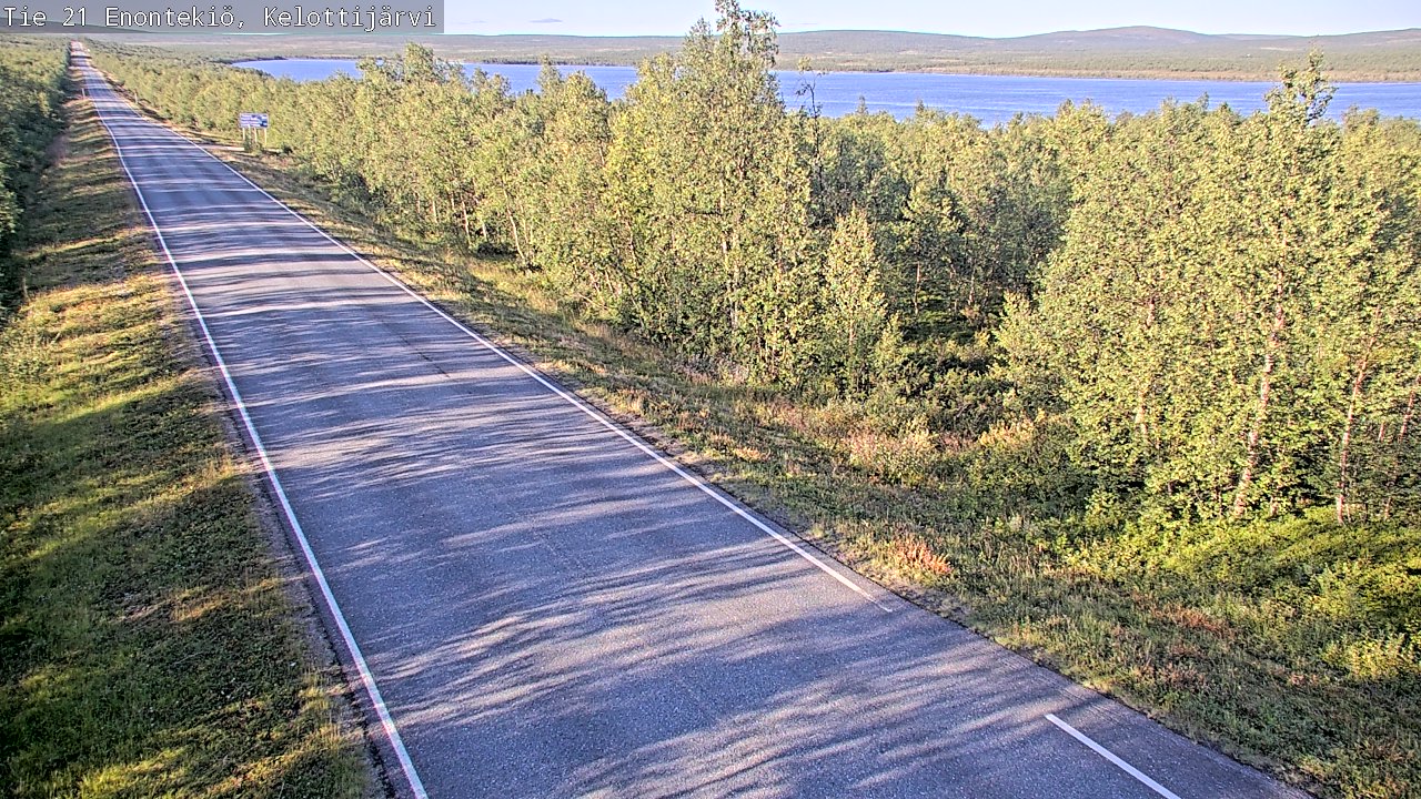 Weather Camera Image Road 21 Enontekiö, Kelottijärvi, Enontekiö, Lappi
