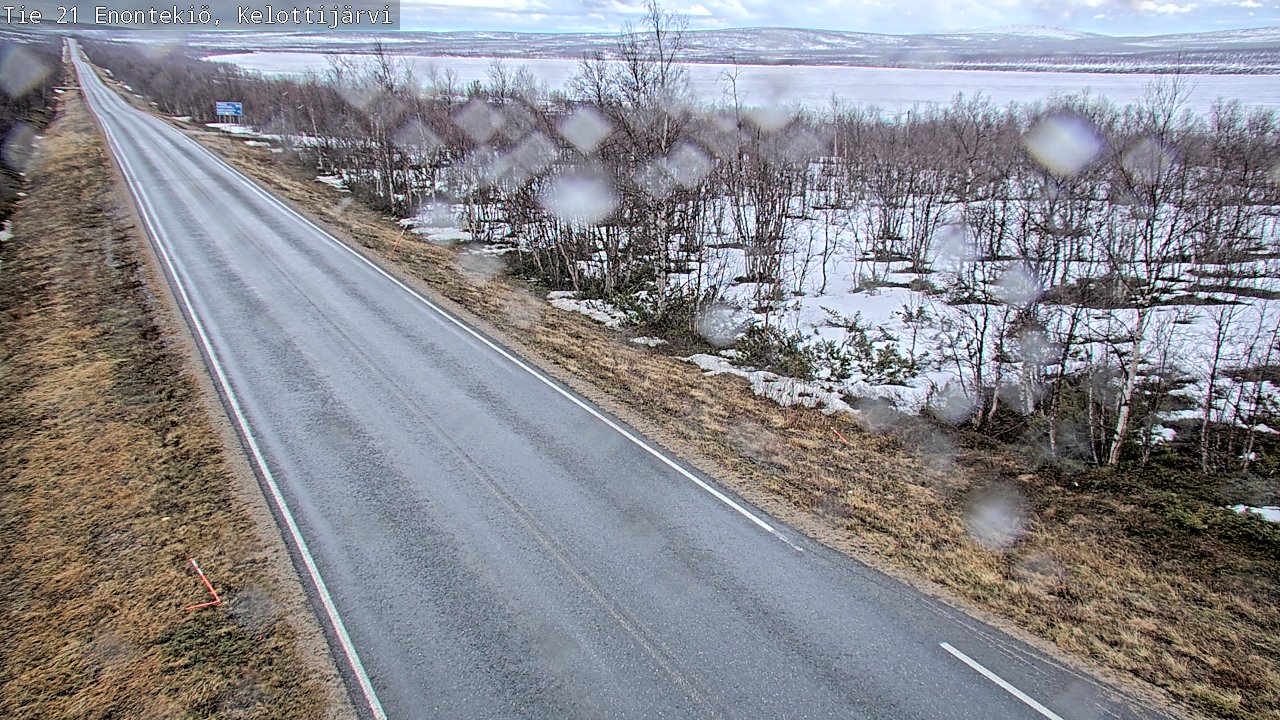 Weather Camera Image Väg 21 Enontekiö, Kelottijärvi, Enontekiö, Lappi