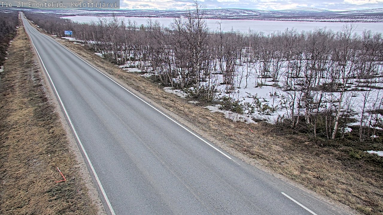 Weather Camera Image Väg 21 Enontekiö, Kelottijärvi, Enontekiö, Lappi