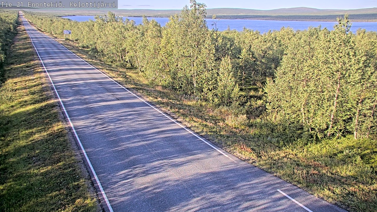 Weather Camera Image Road 21 Enontekiö, Kelottijärvi, Enontekiö, Lappi