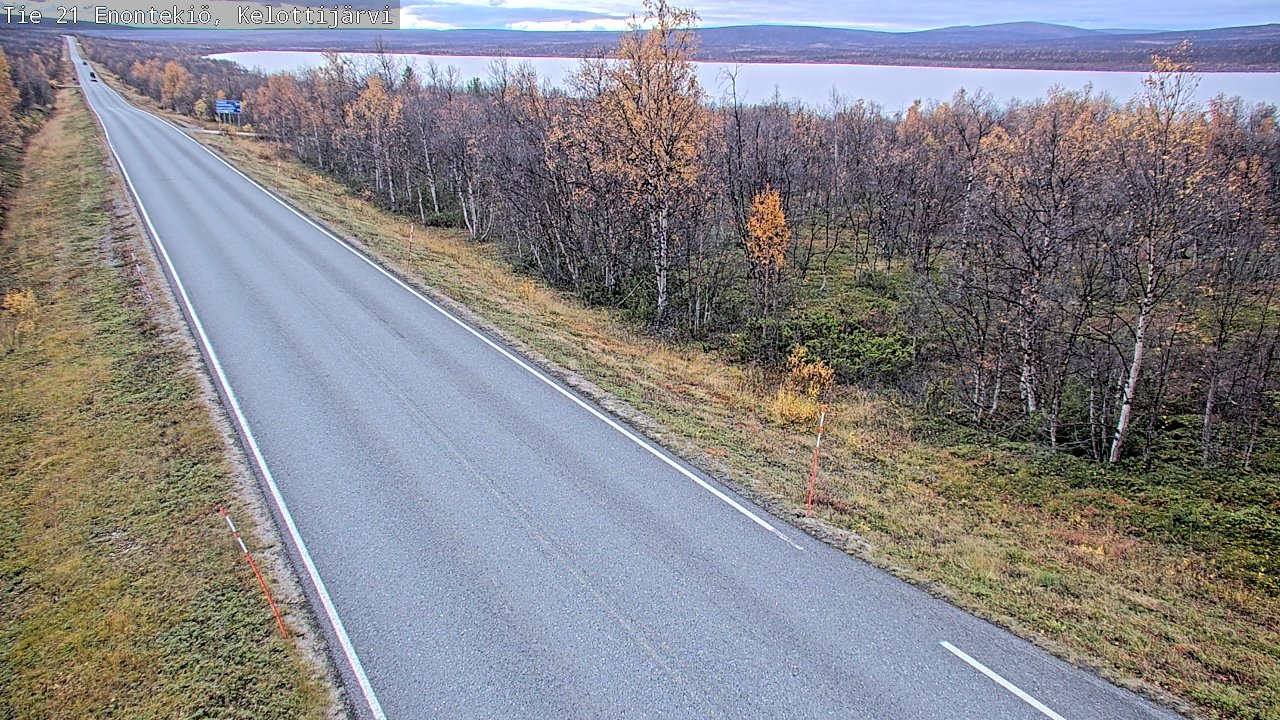 Weather Camera Image Väg 21 Enontekiö, Kelottijärvi, Enontekiö, Lappi