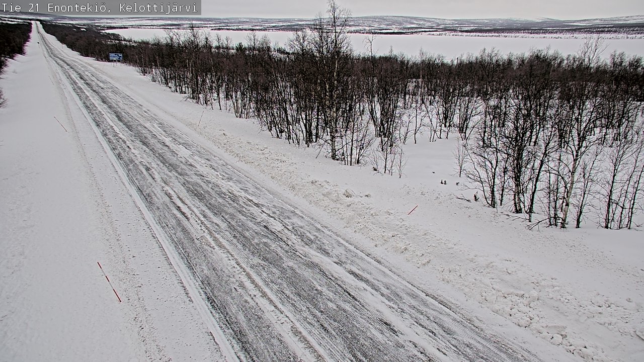 Weather Camera Image Road 21 Enontekiö, Kelottijärvi, Enontekiö, Lappi