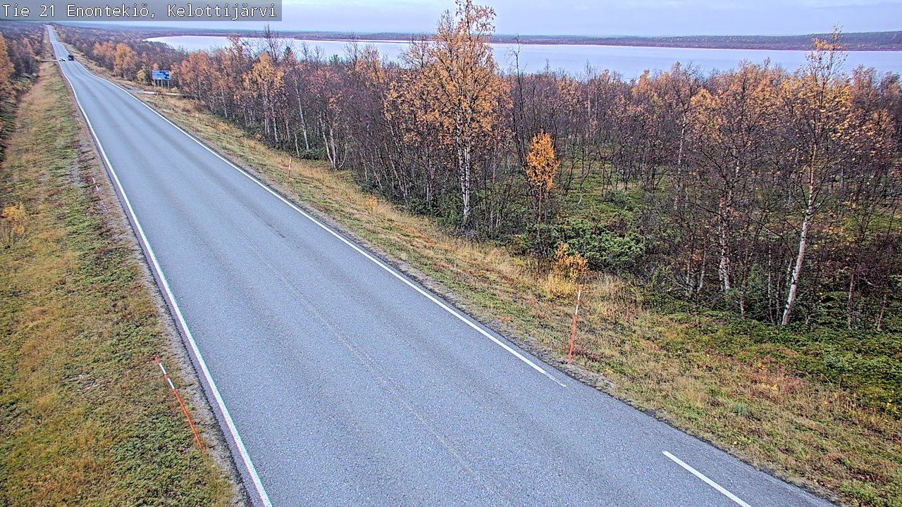 Weather Camera Image Road 21 Enontekiö, Kelottijärvi, Enontekiö, Lappi