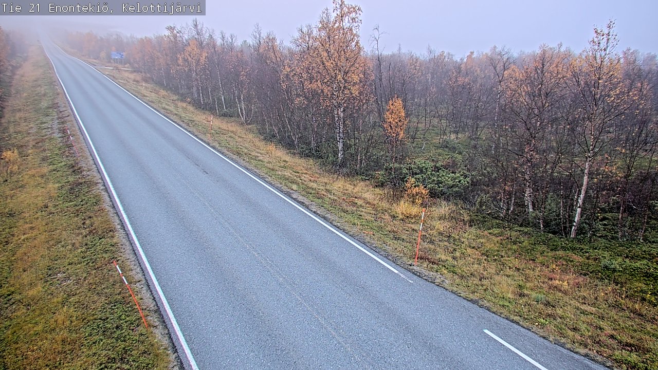 Weather Camera Image Road 21 Enontekiö, Kelottijärvi, Enontekiö, Lappi