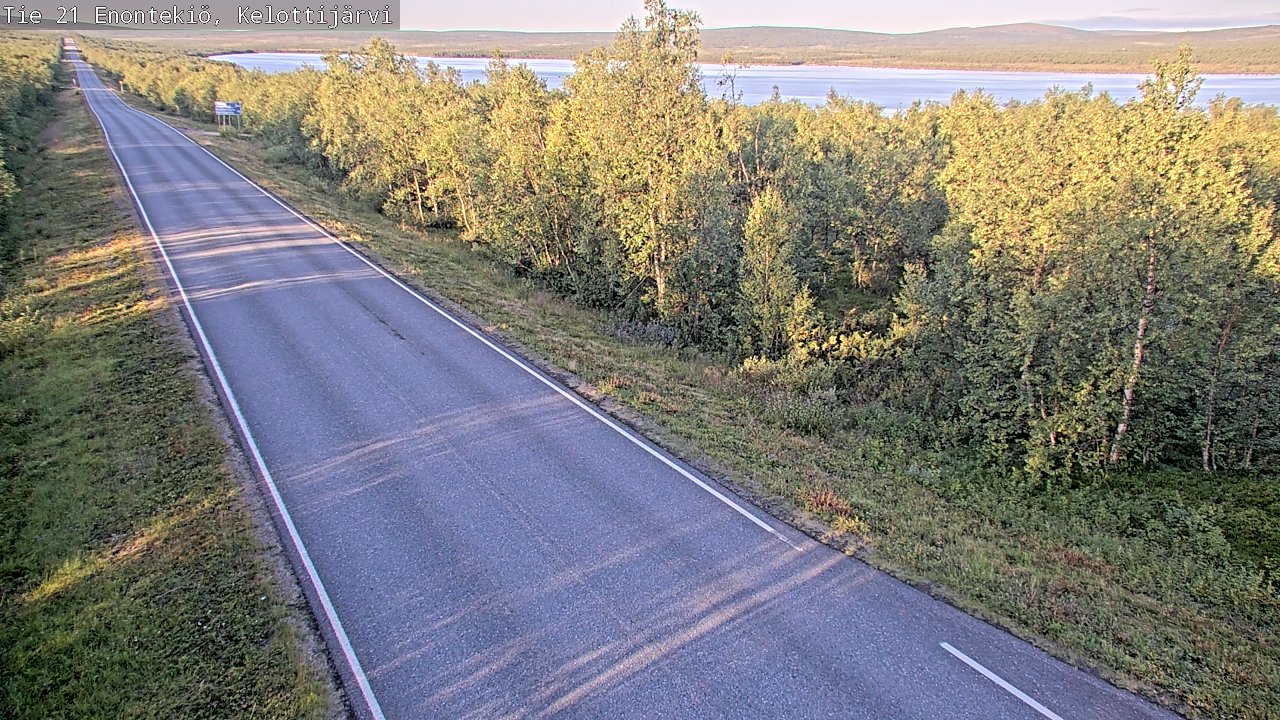 Weather Camera Image Road 21 Enontekiö, Kelottijärvi, Enontekiö, Lappi