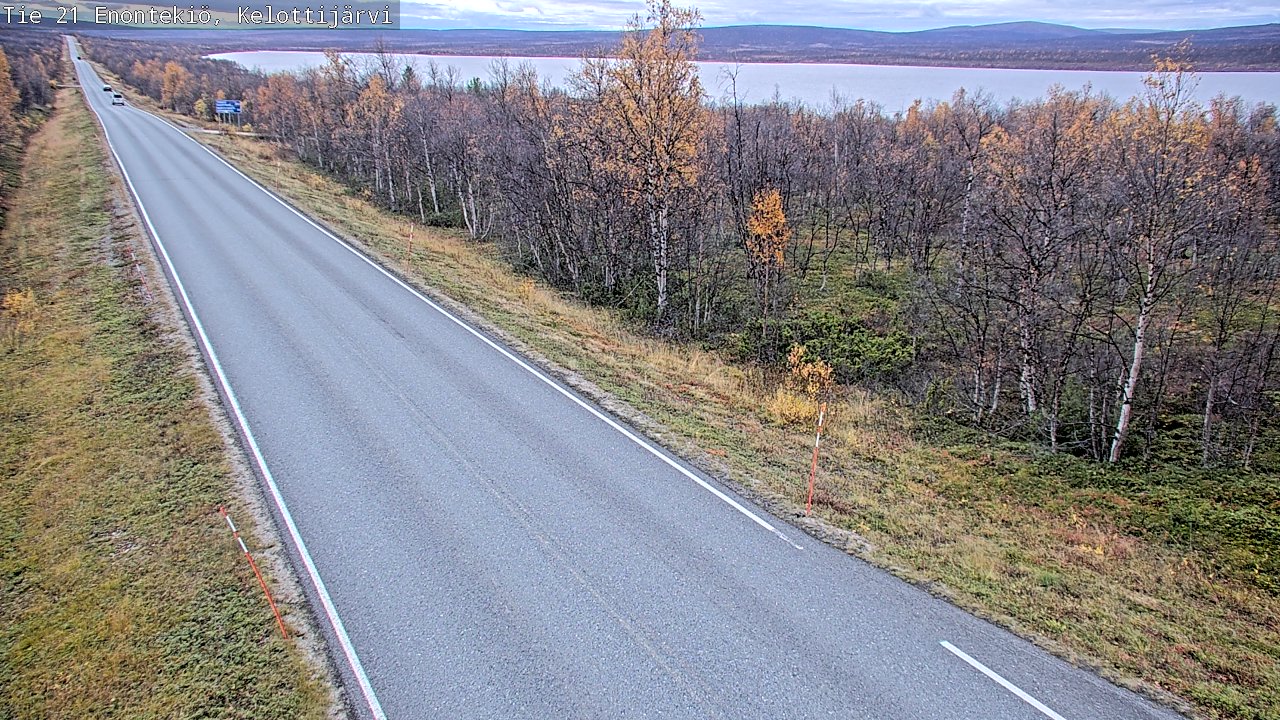 Weather Camera Image Väg 21 Enontekiö, Kelottijärvi, Enontekiö, Lappi