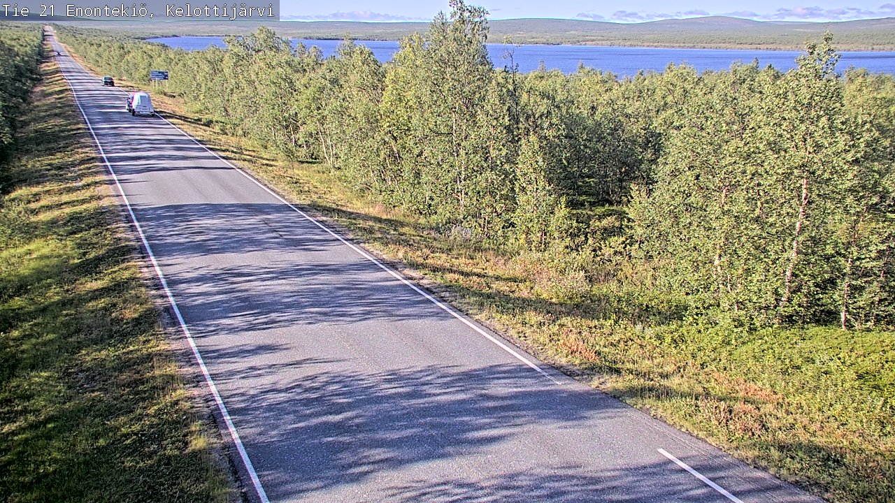 Weather Camera Image Road 21 Enontekiö, Kelottijärvi, Enontekiö, Lappi