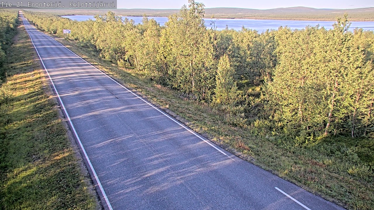 Weather Camera Image Road 21 Enontekiö, Kelottijärvi, Enontekiö, Lappi