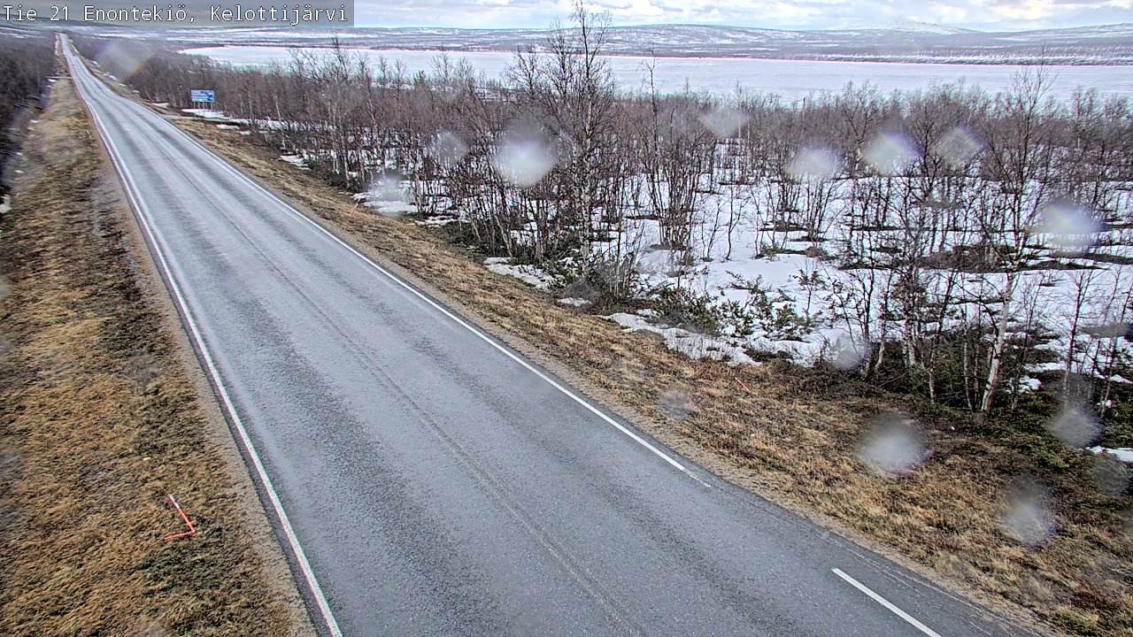Weather Camera Image Väg 21 Enontekiö, Kelottijärvi, Enontekiö, Lappi