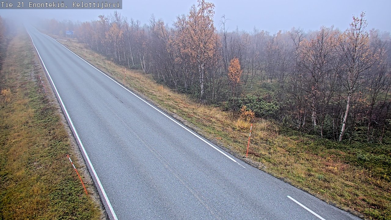 Weather Camera Image Road 21 Enontekiö, Kelottijärvi, Enontekiö, Lappi