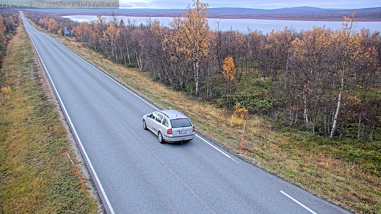 Weather Camera Image Väg 21 Enontekiö, Kelottijärvi, Enontekiö, Lappi