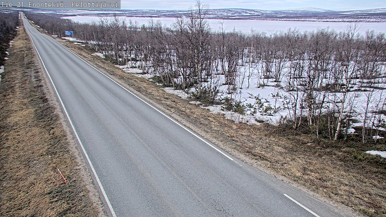 Weather Camera Image Väg 21 Enontekiö, Kelottijärvi, Enontekiö, Lappi