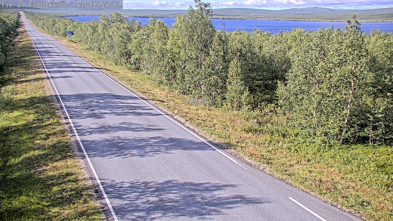Weather Camera Image Road 21 Enontekiö, Kelottijärvi, Enontekiö, Lappi