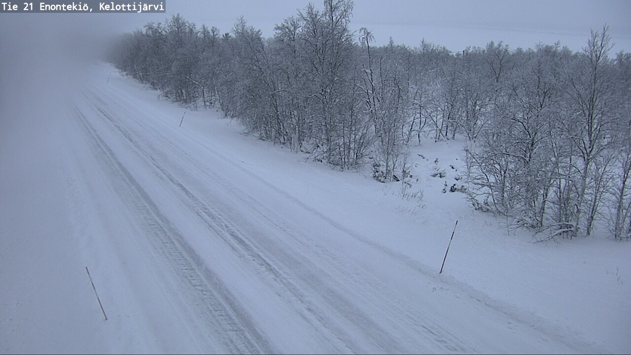 Weather Camera Image Väg 21 Enontekiö, Kelottijärvi, Enontekiö, Lappi