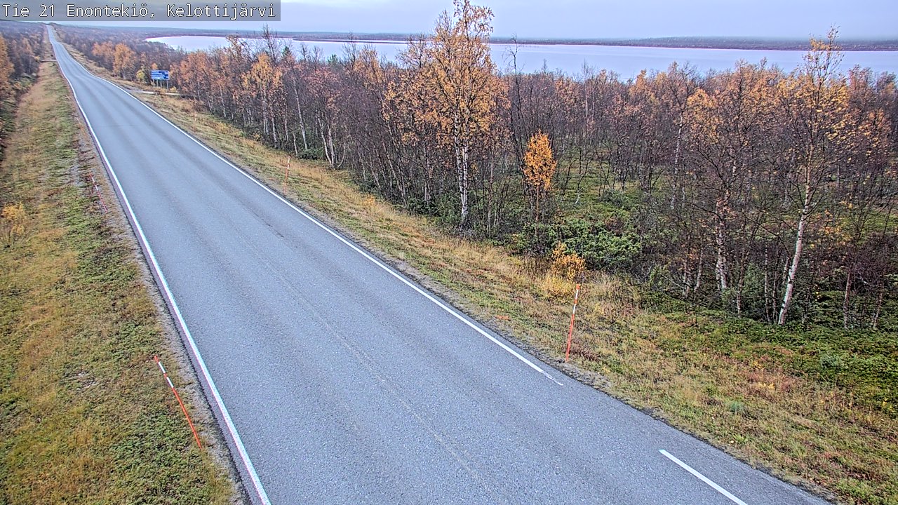 Weather Camera Image Road 21 Enontekiö, Kelottijärvi, Enontekiö, Lappi
