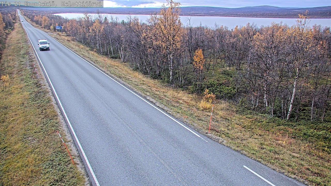 Weather Camera Image Väg 21 Enontekiö, Kelottijärvi, Enontekiö, Lappi